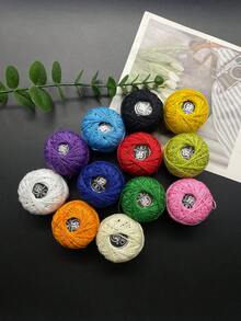 #8 Soft Color Lace Crochet Yarn, Single Roll 25m Soft Yarn, Suitable For Coasters & Home Decor Accessories Crochet, Lightweight Yarn, Healing Style Home & Winter Cabin Handmade First Choice - Lace Thread - View 1
