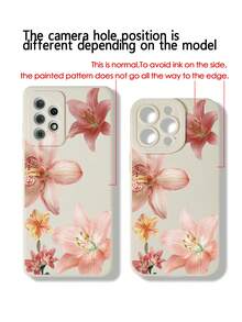 1個 精準孔位直邊花卉彩繪加厚防震手機殼保護套，適用於 iPhone 16/11/16pro/16plus/16promax/16e/15Promax/13/14/12/XS/XR/7G/8P，適用於 Galaxy S25/S25PLUS/S25 Ultra/A16/A36/A26/A56/A50/A12/A32/A52/A72/A51/A21S/A13/A14/S24/S24PLUS/S24Ultra,S22/A52/A53/A54/A55S23/，適用於 11/12Pro/12/12X/13Pro/14Pro/15Pro/，適用於 Redmi 10/9/Note9/12c/Note11pro/Note8Pro 防震手機保護殼 - 彩色 - 查看 5