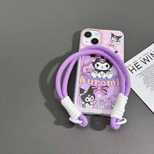 SANRIO [三麗鷗手機殼]1個粉色時尚可愛Hello Kitty手機殼 + Kitty圖案卡夾 + 吊繩，撞色設計，防水防震防摔材質，KT可愛時尚適用於Apple 17系列 11/12/12pro, 13/14/15, 13pro/14pro/15pro, 防摔 12pro Max/13pro Max/14pro Max/15pro Max, 16, 16pro, 16pro Max, 17, 17pro, 17pro Max手機殼保護套 - 紫色 - 查看 1