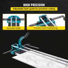 1200mm Manual Tile Cutter, Professional Ceramic Cutter With High-Precision Adjustable Laser Guide, Tile Cutting Machine For Cutting Tiles, Stone, And Ordinary Tiles - 1200mm - View 4