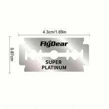FIYDEAR Hojas de afeitar de doble filo genuinas, adecuadas para maquinillas manuales para afeitar y recortar cejas, maquinilla de - Plata - Ver 6