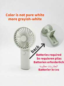 1pc Battery Operated Handheld Mini Electric Fan (Batteries Not Included, Requires 2 AAA Batteries) Suitable For Strollers, Offices, Outdoor Travel, Etc., Summer Essential, Slightly Noisy But Great Value, Please Do Not Have Too High Expectations - Notice Before Purchase - Multicolor - View 9