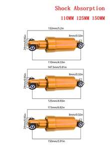 110MM 125MM 150MM 或 M4 Pro 電動滑板車配件零件 10 吋液壓避震器 125mm 後輪避震器 - 鋁全包減震 - 查看 2