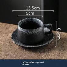 1pc Ceramic Coffee Cup Set, Elegant Vintage Cup, Light Luxury High-End, Cafe Afternoon Tea Ceramic Cup And Saucer - Multicolor - View 10