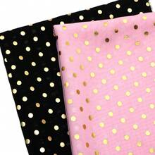 1pc Golden Foil Polka Dot Print Premium Chiffon Fabric - 59x19.68 Inch Pre-Cut 100% Polyester, Vibrant Color For DIY Sewing, Bags, Party Decor, Gift Wrapping, Cushions & Furniture Covers, Decorative Textiles | Elegant Textile | Polyester Fabric - Default - View 2