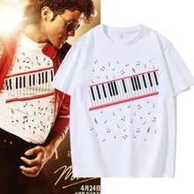 Unisex 100% Cotton T-Shirt With A  Print, Y2K Style, Crew Neck, Short Sleeves, For Men And Women. Hip-Hop Fashion T-Shirt. Gifts For Fans. - 白色 - 查看 1