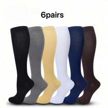 3/4 Double Pack Copper Ion Compression Socks, Unisex, Promotes Blood Circulation, Suitable For Running, Nursing, Sports. 6 Pairs Pack Christmas Gift - Multicolor - View 23