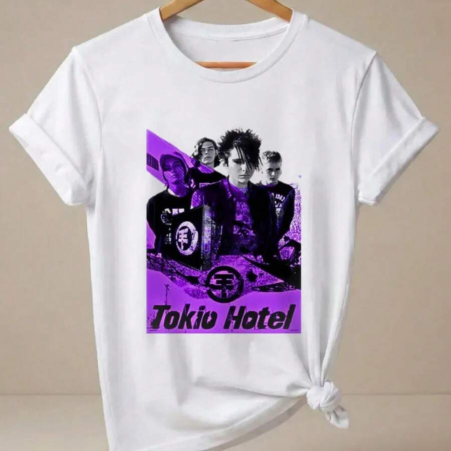Tokio Hotel Women's T-Shirt, Casual Short Sleeve Crew Neck Graphic Tee, Printed Tee, Summer Clothing For Women, Y2K Clothing - 5 - 查看 1