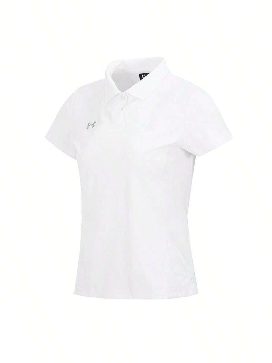 Under Armour Women's Sports Polo Shirt, Knit Collar Short Sleeve, 2026 Summer New Style Women's Summer Collar Sports Short Sleeve Polo Shirt 23500510-100 - 23500510-100 - View 1