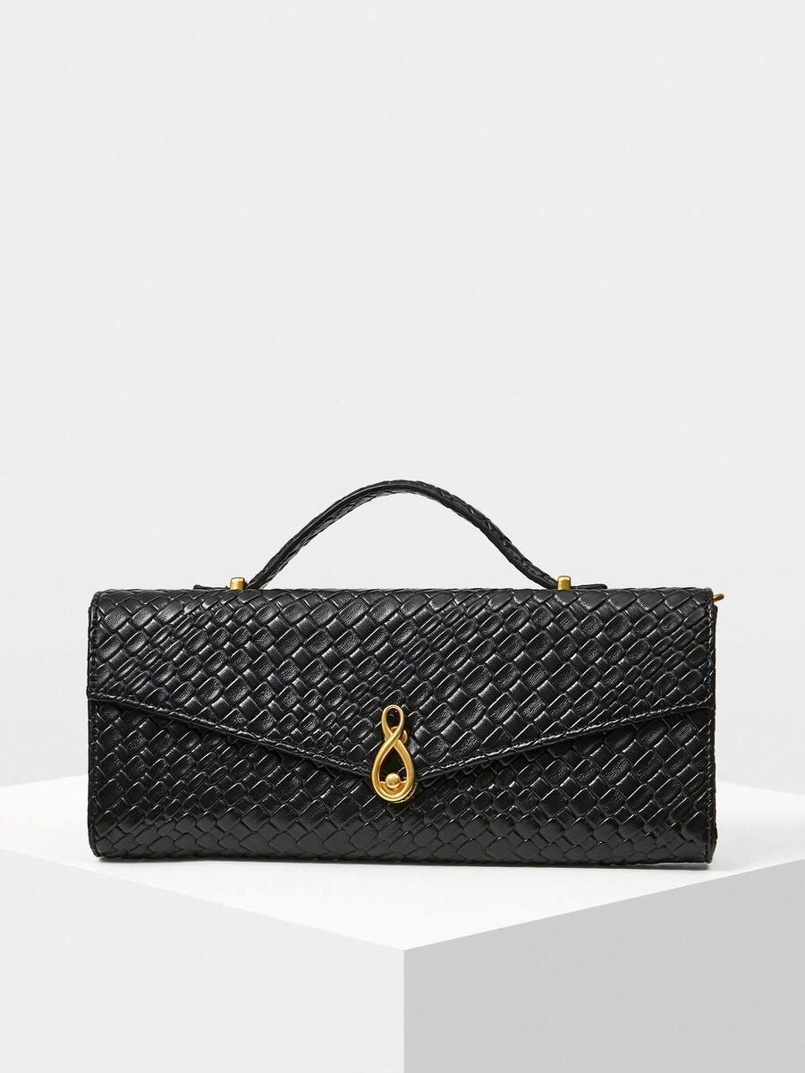 PREMIUM BOLSO CON ASA SUPERIOR ELEGANTE Y ESTAMPADO PARA COMMUTER - Negro - View 1