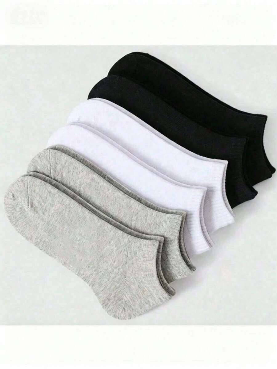 10/20 Pairs Unisex Boat Socks, Solid Color, Odor-Resistant, Summer Short Socks, Casual Low-Cut Socks, Gift Socks, Autumn/Winter/Spring/Summer Styles (20/12/10/6 Pcs) - Multicolor - View 1
