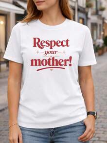 Camiseta "Respecta a tu madre", Regalo divertido para amantes de la naturaleza y la tierra, Camiseta gráfica de concientización ambiental - Negro - Ver 1