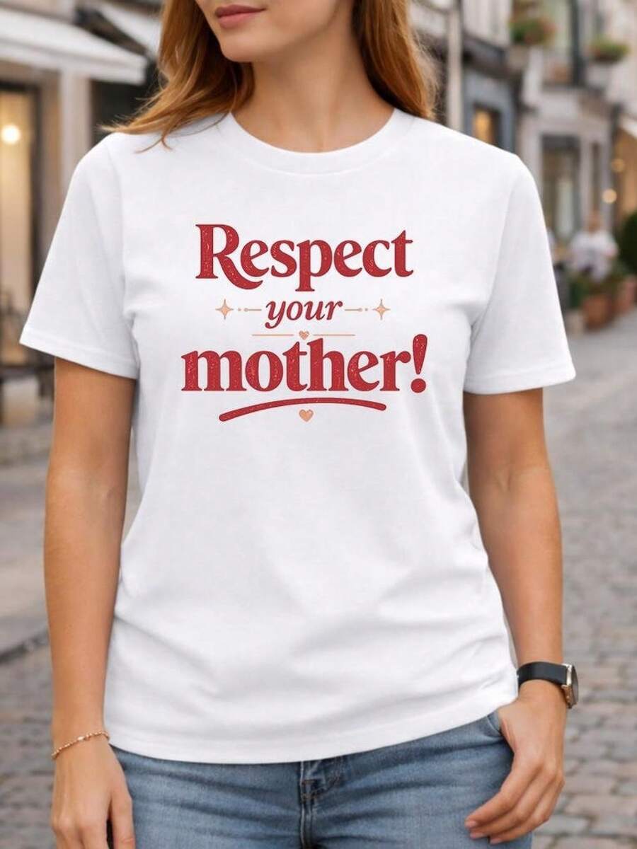 Camiseta "Respecta a tu madre", Regalo divertido para amantes de la naturaleza y la tierra, Camiseta gráfica de concientización ambiental - Negro - Ver 1