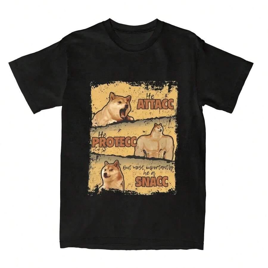 Camiseta Retro con estampado 3D de Animal Meme Balltze Cheems , camiseta con patrón de perro, ropa divertida de manga corta para mujer - Multicolor - Ver 1