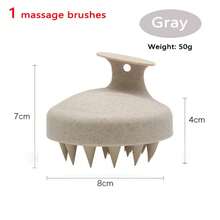 1/3/5 piezas de peines de silicona para champú, peines para masaje del cuero cabelludo, cepillos para limpieza del cabello, cepillos de baño para masaje corporal, herramientas de peluquería para salón de belleza. - Rosa - Ver 9