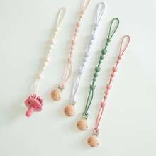 4pcs Universal Silicone Pacifier Clips With 4 Clips, Anti-Drop Chain, Practical Accessory For Newborns - Multicolor - View 7