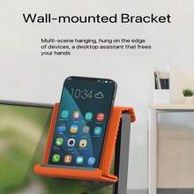 Silicone Desktop Phone Holder, Flexible Foldable Deformable Slouchy Stand, Travel Accessory For Office Desk, Silicone Flexible Phone Stand For All Mobile Devices, For Travel, Home, Car, Airplane, Treadmill, Tablet, Orange Portable Phone Holder - Multiple Styles - View 7