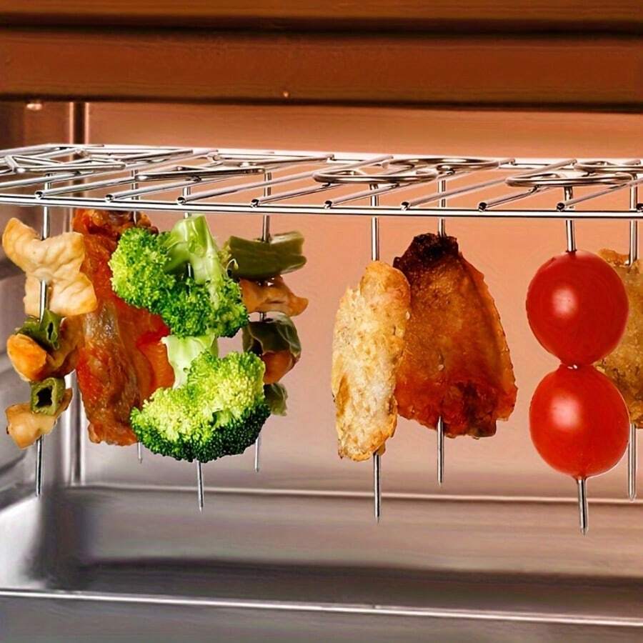 30/20/10pcs Air Fryer Skewers - Universal BBQ Accessories, Vertical Skewers, Reusable, Suitable For Chicken, Meat And Vegetables