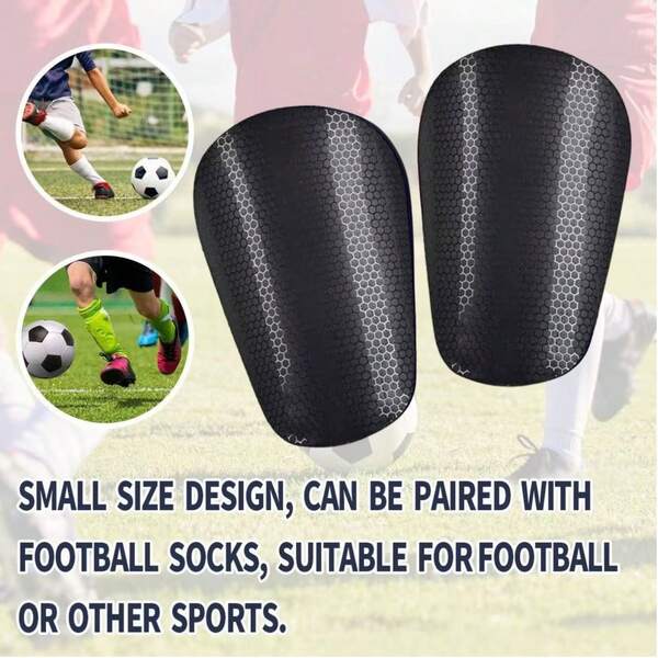 MINI Espinilleras de fútbol con patrón de panal, almohadillas de entrenamiento para espinillas, protectores de pantorrilla, equipo de protección deportiva para competición, duraderas y anti-colisión, unisex