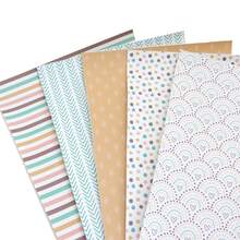5pcs/Set 7.7x12.9 Inch Geometric Pattern Printed Faux Leather Set, Leather-Like Vinyl Sheet Fabric Set For DIY Earrings, Bows And Handmade Projects - Default - View 6