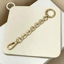 1pc Handbag Extended Chain Strap With Buckle, Leather Strap Extender, Durable Color, Alloy External Extended Chain, Handbag Shoulder Crossbody Bag Chain, Underarm Bag Extended Metal Chain, DIY Bag Chain Accessory - Multicolor - View 9