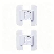 2pcs/4pcs White Refrigerator Lock Clips, Water Dispenser Door And Drawer Cabinet Safety Locks, Storage Cabinet Lock Clips - White - View 8
