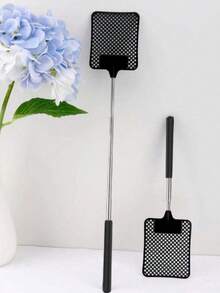 1pc/2pcs Telescopic Long Handle Manual Fly Swatter Cute Fly Repellent Tool - Multicolor - View 2