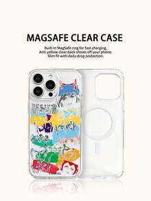 Miniso 時尚磁吸手機保護殼 男款，適用於 iPhone 18 18pro 18promax 17ProMax/17 Pro/Air/16 Pro Max/15 Plus/14/13/IP 17/15Pro/12 Pro/11/16 Plus,XR Apple Android 機型，Galaxy S22,S23plus,Galaxy S23ultra S24plus,Galaxy S25,Galaxy S25ultra,Galaxy S26,S26ultra 防摔防刮保護殼，適合作為家人與朋友的節日禮物 - 透明2 - 查看 2