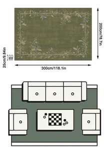1pc Floor Mat Carpet (Rug, Carpet, Area Rug, Bath Mat, Bath Rug, Door Mat), Modern Aesthetic Southeast Asian Style Classical Floral Striped - Soft Faux Cashmere Carpet, Bathroom, Kitchen, Entrance, Hallway, Bedside, Living Room, Bedroom, Etc., All Season Washable Floor Mat, Home Decor - Multicolor - View 16