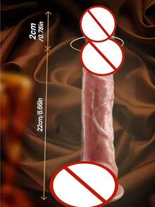1Pc Female Sex Toy, Male Penis, Thrust Dildo Vibrator, Big Penis, Female Vaginal Stimulator. 8.7-Inch Integrated Insertion Dildo, One-Button Remote Control Operation. It Has 9 Kinds Of Vibration - 棕色 - 查看 7