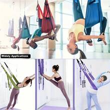 1PC Purple Polyester Yoga Fitness Strap, Universal Waist Back Leg Stretching Band, Anti-Gravity Inversion Door Strap, For Back Bending Inversion, Dance, Ballet, Gymnastics Stretching Exercise Trainer - Multicolor - View 7