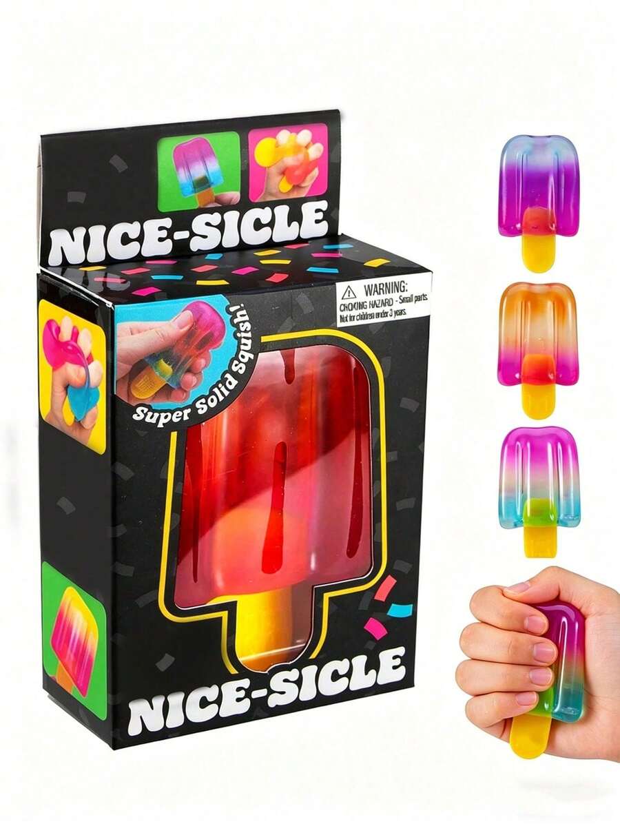 1pc Soft Cute Ice Cream Shaped Squeeze Massage Toy, Gradient Transparent Ice Cream Appearance, Cute Summer Dessert, Transparent Jelly Texture Squeeze Squishy, Graduation Party Beach Party Gift, Soft Squishy, Soft Squeeze Toy, Great Desk Decor, Suitable For Games And Party Favors, Also As A Gift Or Party Favor