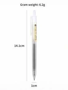 2/5/10支裝中性筆套組，聖誕簡約可伸縮中性筆，0.5mm商務辦公用筆，返校季適用 - 黑色 - 查看 8
