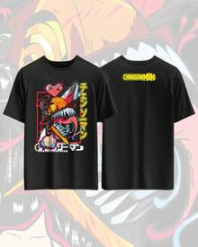 Pure Cotton T-Shirt With Anime Print For Men And Women, Plus Size Harajuku Anime Peripheral Clothing, Casual Fashion - 1 - 查看 1