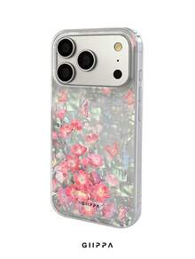 GIIPPA 1個貝殼圖案底座搭配蝴蝶與花卉設計，Phone 17 Pro Max 手機殼，相容於 Phone 16 Pro Max、15 Pro Max、14 Pro Max，韓系高端時尚趣味手機殼，相容於 11/12/13/14/15/16 Pro Max Plus，優雅設計適合男女，聖誕節、情人節、復活節、婚禮季和生日送女友的完美禮物！ - 彩色 - 查看 2