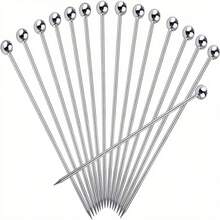 Creative Stainless Steel Cocktail Picks, Juice & Olive Drink Decoration Skewers, Bar Bartending Tools, Artistic Fruit Picks - Multicolor - View 1