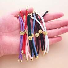 1pc Colorful Life Tree DIY Bracelet Cord Braided Double Circle Bracelet Accessory Suitable For Connector Pendant Bracelet Jewelry Making Material - Multicolor - View 4