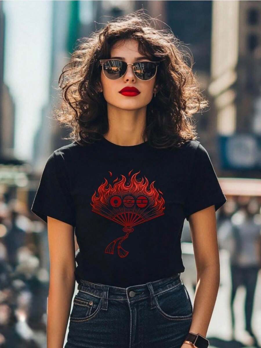 Women T-Shirts - Black - View 1