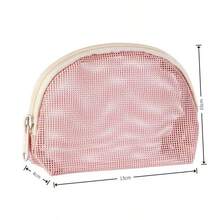 Bolsa de maquillaje de malla transparente para mujer, de doble capa, gran capacidad, de alta calidad, para viaje, cosméticos y artículos de tocador - Multicolor - Ver 15