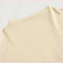 MOD Conjunto de 2 piezas color amarillo claro: Top de cuello alto y falda ajustada - Amarillo - Ver 8