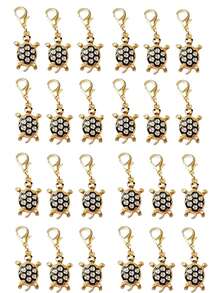 1/12/24/50pcs Fashionable Turtle Keychain Pendant, Rhinestone Turtle Keychain, Ocean Theme Alloy Keychain Pendant, Bag Decoration Accessory, Realistic Ocean Animal Creative Pendant, Shiny Keychain, Suitable For Backpack, Wallet, Phone, Earphones, Car Keys, Fashion Women Must-Have, Unique Birthday Gift, Holiday Gift, Party Gift, Mother's Day Gift, Vacation Gift, Wedding Gift, Back To School Gift - Multicolor - View 11