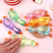 1/3pcs Maltose Crystal Duck Pinching And Relaxing Toy Release Slow Rebound, Squishy Toys, Helps Relieve Stress And Anxiety, Perfect For Birthday Gifts, Classroom Rewards, Party Gifts, Sock Gifts, And Collectible Gifts! - Multicolor - View 3