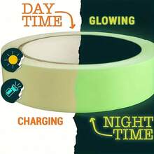 1/5roll Glow-In-The-Dark Tape, Waterproof Glow Tape - Reflective Stickers, Luminous Tape, Reflective Strips, Home Decor, Classroom Decor, Party Decor, Holiday Decor, DIY Decor - Multicolor - View 3