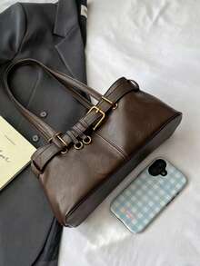 New Fashionable Shoulder Bag Versatile Large Capacity Underarm Bag Premium Handbag For Women - Brown - View 6