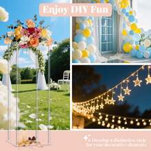 Acrylic Flower Pot Stand, Suitable For Birthday Party, Wedding, Celebration Decoration, Flower Storage And Display. - Transparent - View 5