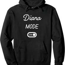 Compatible With The Diana Mode On Name Hoodie - 黑色 - 查看 1