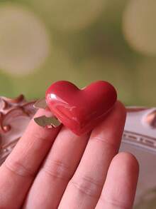 1PC/2PCS Elegant Heart Button Covers, Shirts Button Cover Clip On Button Covers Fashion Crystal Cufflinks Cover - Burgundy - View 5