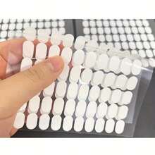 10Pcs Nail Art Display Stand Adhesive Tapes - Pre-Cut Removable Double-Sided Stickers, No Residue, Perfect For Holding Nail Tips On Practice Stands, Creating Nail Art Displays And Acrylic Nail Practice - Multicolor - View 3