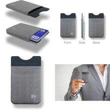 Modern Carry Slim - portafolios para tarjetas de crédito ultrafina - Gris con 2 ranuras para tarjetas - Ver 1