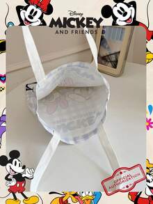 Disney 1個迪士尼官方授權史迪奇/米老鼠/動物方舟/小熊維尼帆布托特包，女孩大容量單肩包，輕便可重複使用購物袋，適合女孩、女生、學生、青少年、卡通迷，適用於日常通勤、超市購物、上學、海邊旅行、節日派對、開學季 - 彩色 - 查看 6